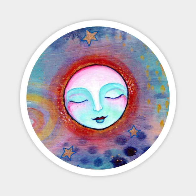 Moon and Stars Magnet by gaea